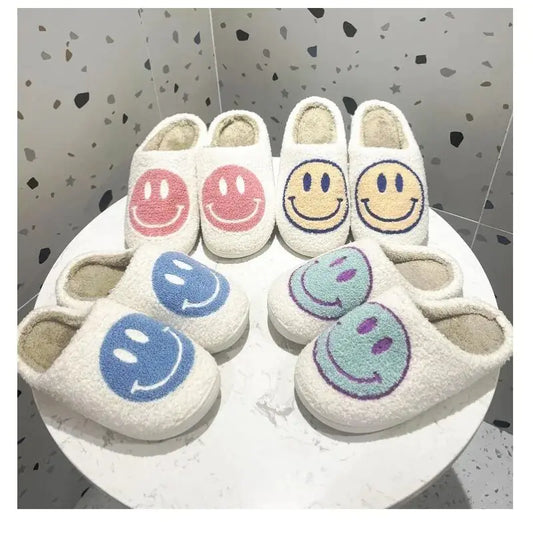 Cute Warm Smiley Face House Shoes